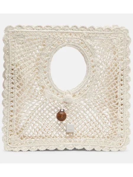 Чанта Jacquemus с дантела бяло