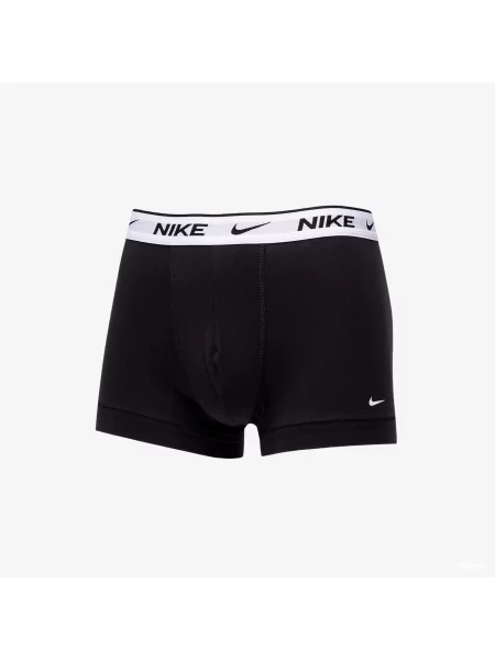 Boxerky Nike Everyday Cotton Stretch Trunk black/white wb černé