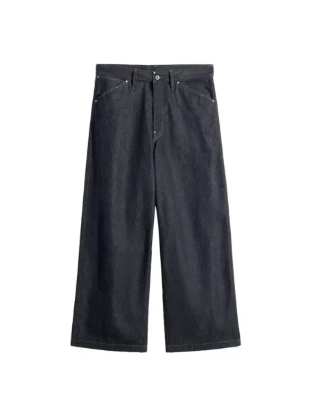 Szerokie jeansy Lemaire z ćwiekami szare