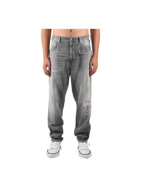 Jeansy straight leg Dondup szare