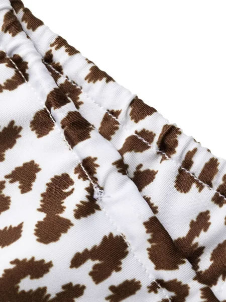 Costum de baie doua piese Manokhi cu imagine cu model leopard alb