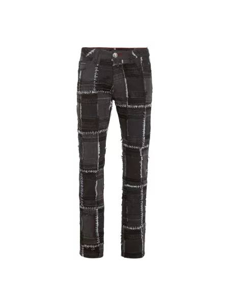 Jeansy straight leg Philipp Plein szare