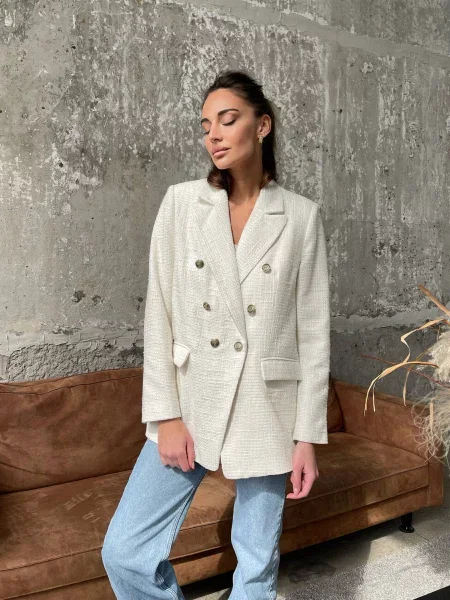 Блейзер Milirud молочний бавовна/поліестер