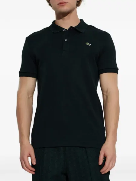 Tricou polo Lacoste cu autograf verde