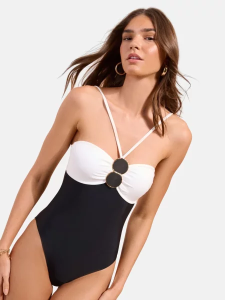 Friends Like These Costum de baie întreg negru alb