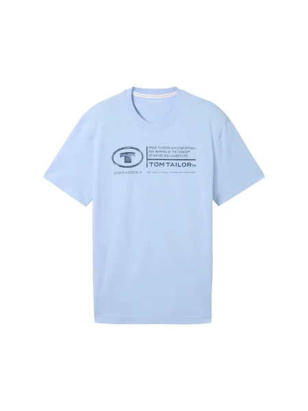 TOM TAILOR Tricou bleumarin / deschis albastru