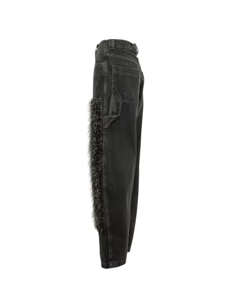 Blugi Darkpark cu franjuri negru