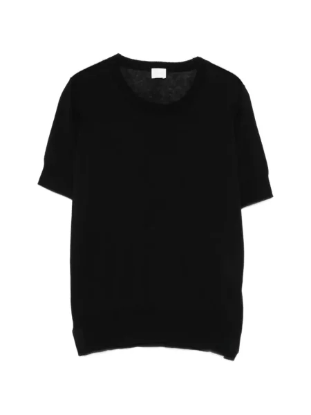 Tricou C.t.plage cu decolteu rotund negru