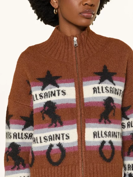 Kardigan Allsaints brązowy