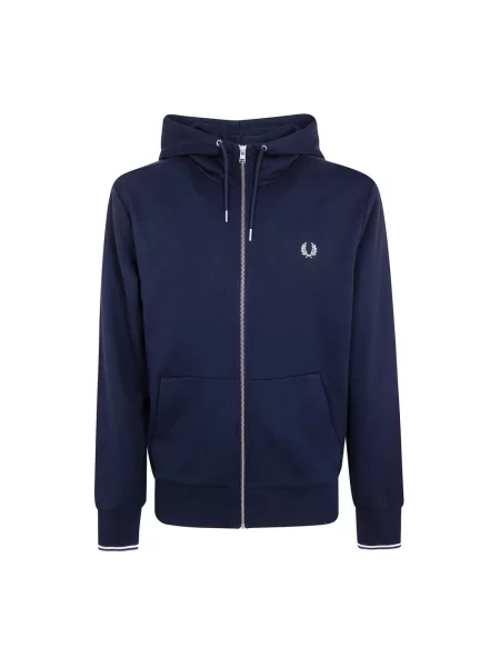 Bluza z kapturem Fred Perry z kapturem niebieska