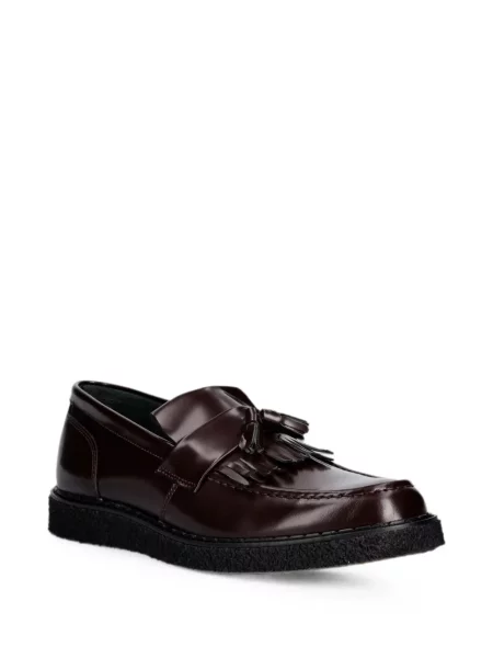 Pantofi loafer Fred Perry din piele roșu