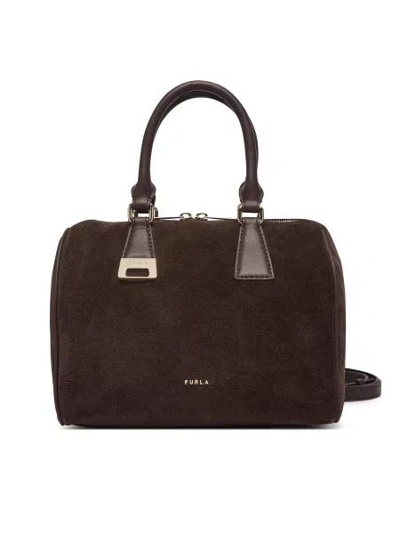 Torbica Furla Olivia M Boston Bag Tamno smeđa