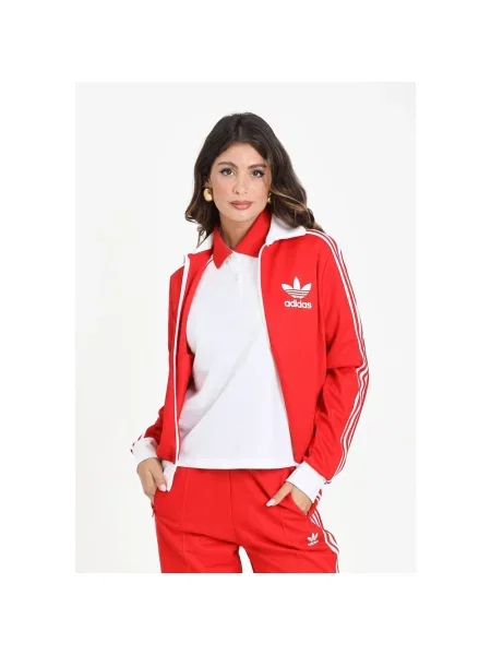 Adidas Originals bluza Classic Tt z aplikacją czerwony