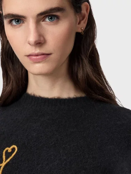 Шерстяной свитер Allsaints черный