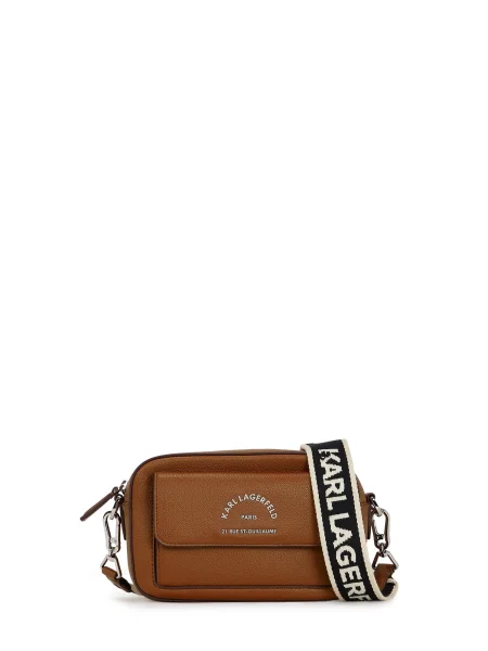 Crossbody torbica Karl Lagerfeld rjava