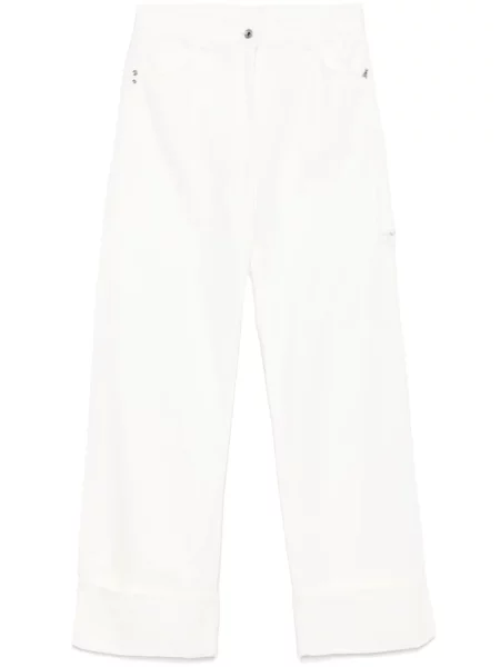 Blugi Patrizia Pepe cu talie joasă alb