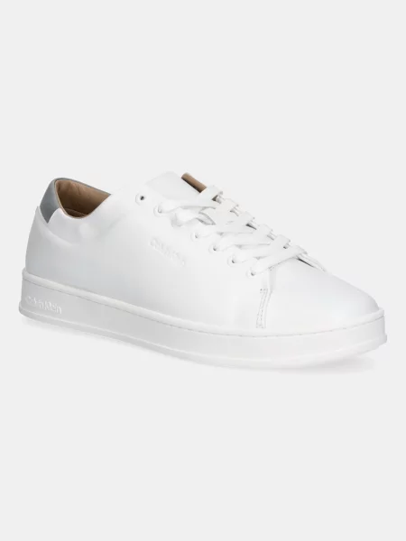 Calvin Klein Сникърси Pure Low Laceup Cupsole Hf Lth бял