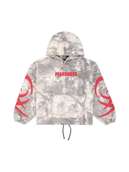 Bluza z kapturem Pleasures płócienna szara