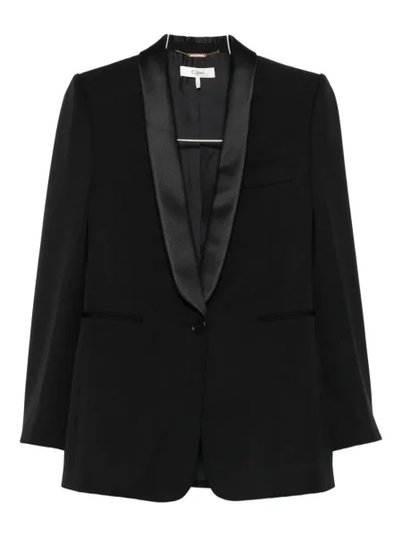 Sacou Chloé din satin negru