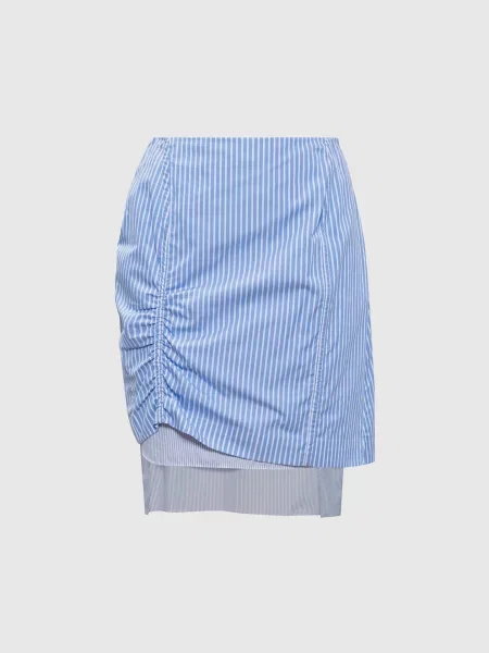 Спідниця міні в смужку Christian Dior блакитна