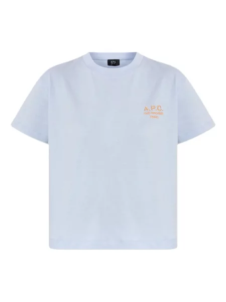 Tricou A.p.c. cu broderie albastru