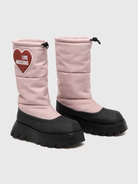 Зимові чоботи Love Moschino рожевий