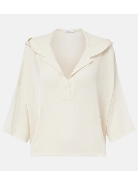 Cămașă Max Mara tricotate alb