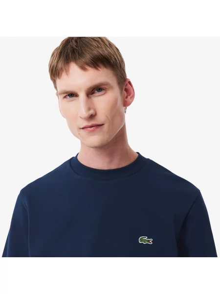 Lacoste Bluza Z Polaru Klasyczny Krój granatowa
