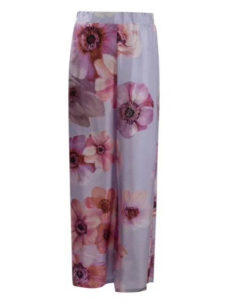 Pantaloni Sleep No More cu model floral violet