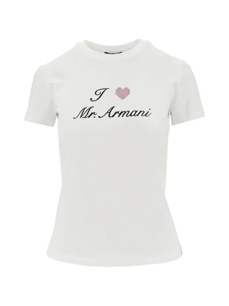 Tricou Emporio Armani cu imagine alb