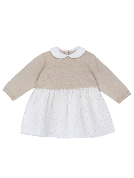 Chicco Rochie bej / galben alb
