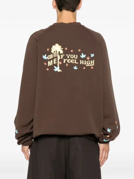 Pulover Palm Angels cu imagine maro
