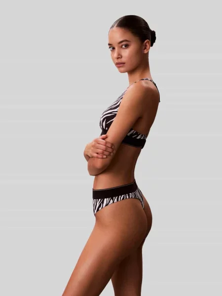 Biustonosz typu bralette z detal z logo Calvin Klein Underwear czarna