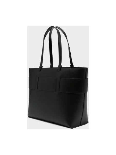 Lniana shopperka Armani Exchange czarna