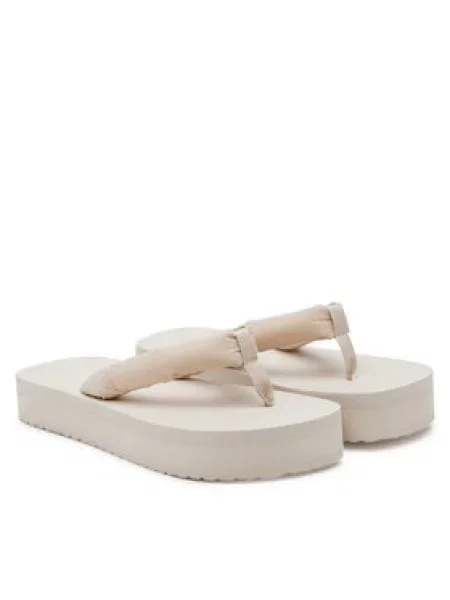 Žabky Calvin Klein Beach Sandal Flatform Ttxr Satin triple eggshell béžové