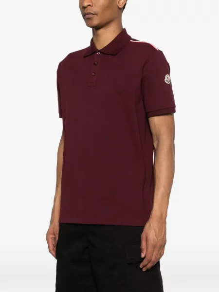 Polo Moncler cu dungi roșu