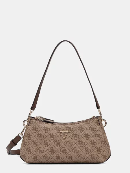 Torebka crossbody Guess z autografem brązowa