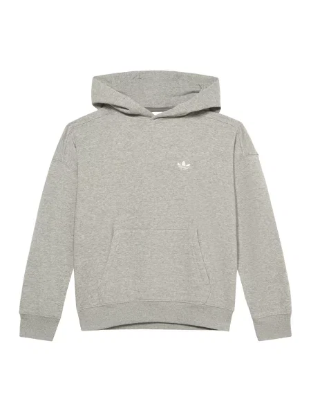 ADIDAS ORIGINALS Mikina Oversized Hoodie Fleece melírovaná sivá