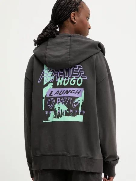 HUGO Blue bluza rozpinana Doa szara