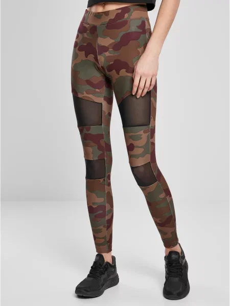 Camo Tech Mesh Redwood Camouflage Leggings rdeča