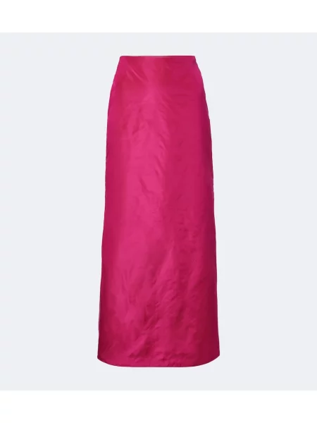 Fusta maxi Valentino din satin roz
