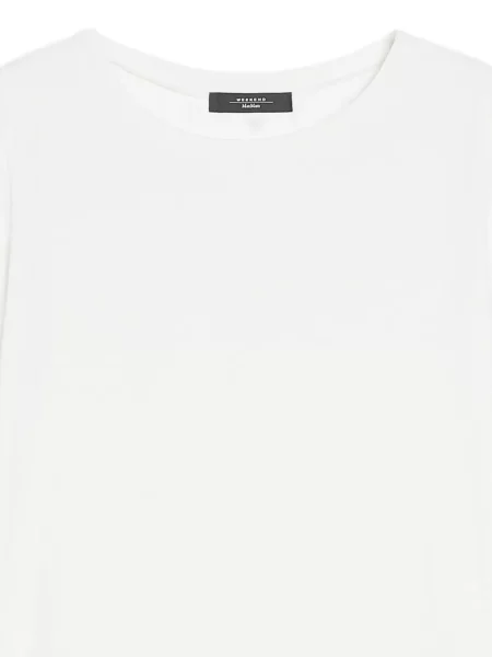 Tricou Weekend Max Mara cu decolteu rotund alb