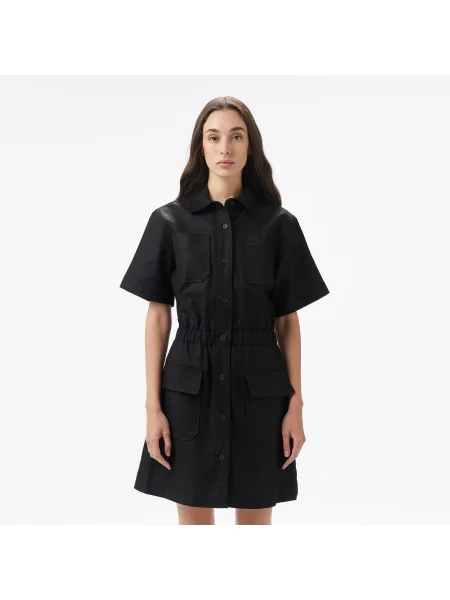 Lacoste Sukienka Z Krótkim Rękawem Classic Fit czarna