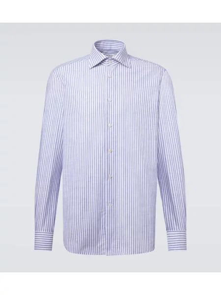 Cămașă Kiton cu dungi albastru