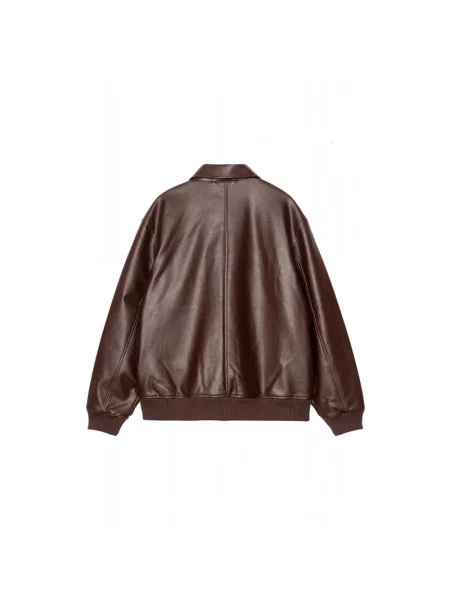 Kurtka skórzana Carhartt Wip brązowa