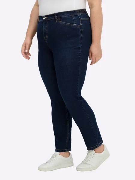SHEEGO Jeans denim albastru