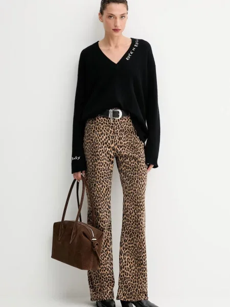 ZADIG&VOLTAIRE jeansy high waist brązowe