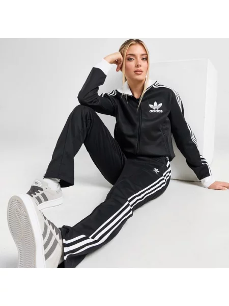 Spodnie sportowe Adidas Originals do biegania klasyczny z autografem czarny