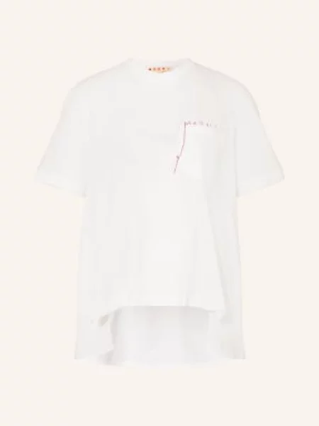 Marni Koszulka Z Mieszanki Materiałów weiss biała