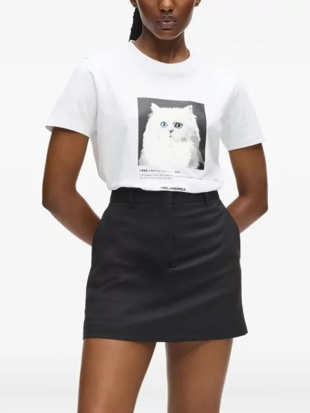 Tricou Karl Lagerfeld cu imagine alb